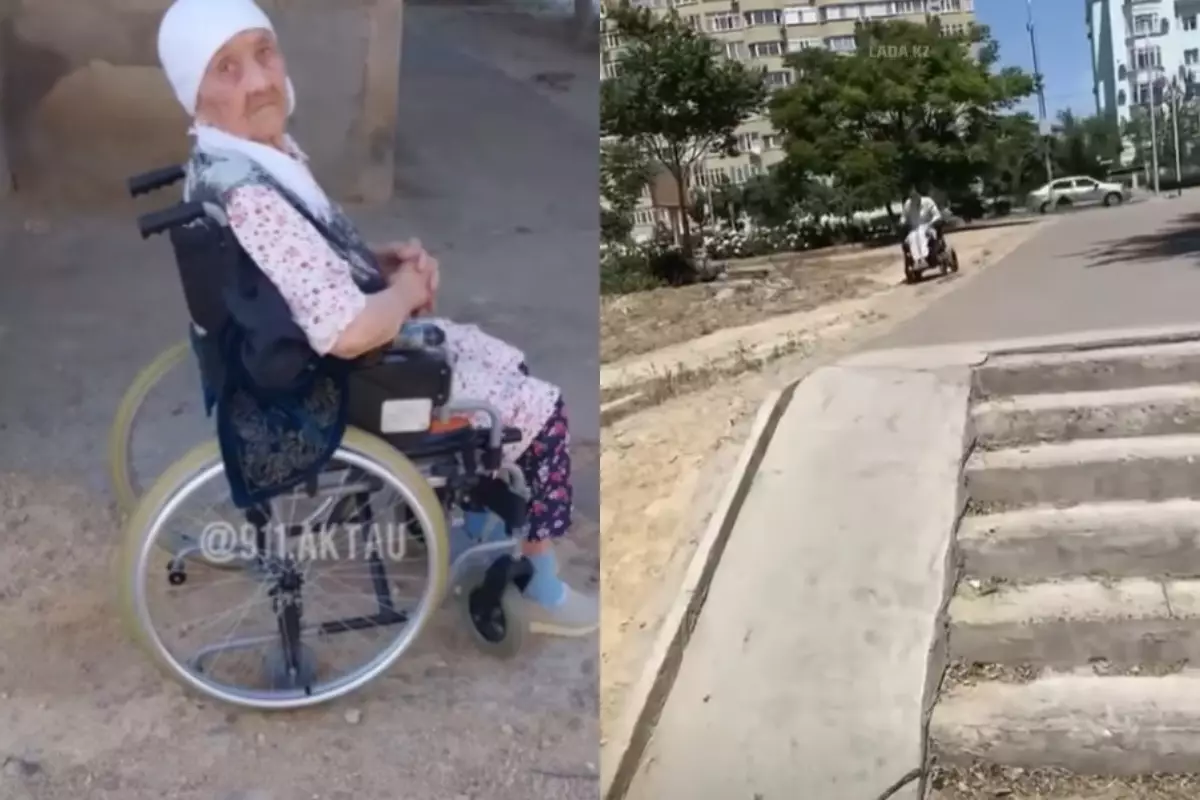 Возможности передвижения инвалидов-колясочников ограничены в Актау