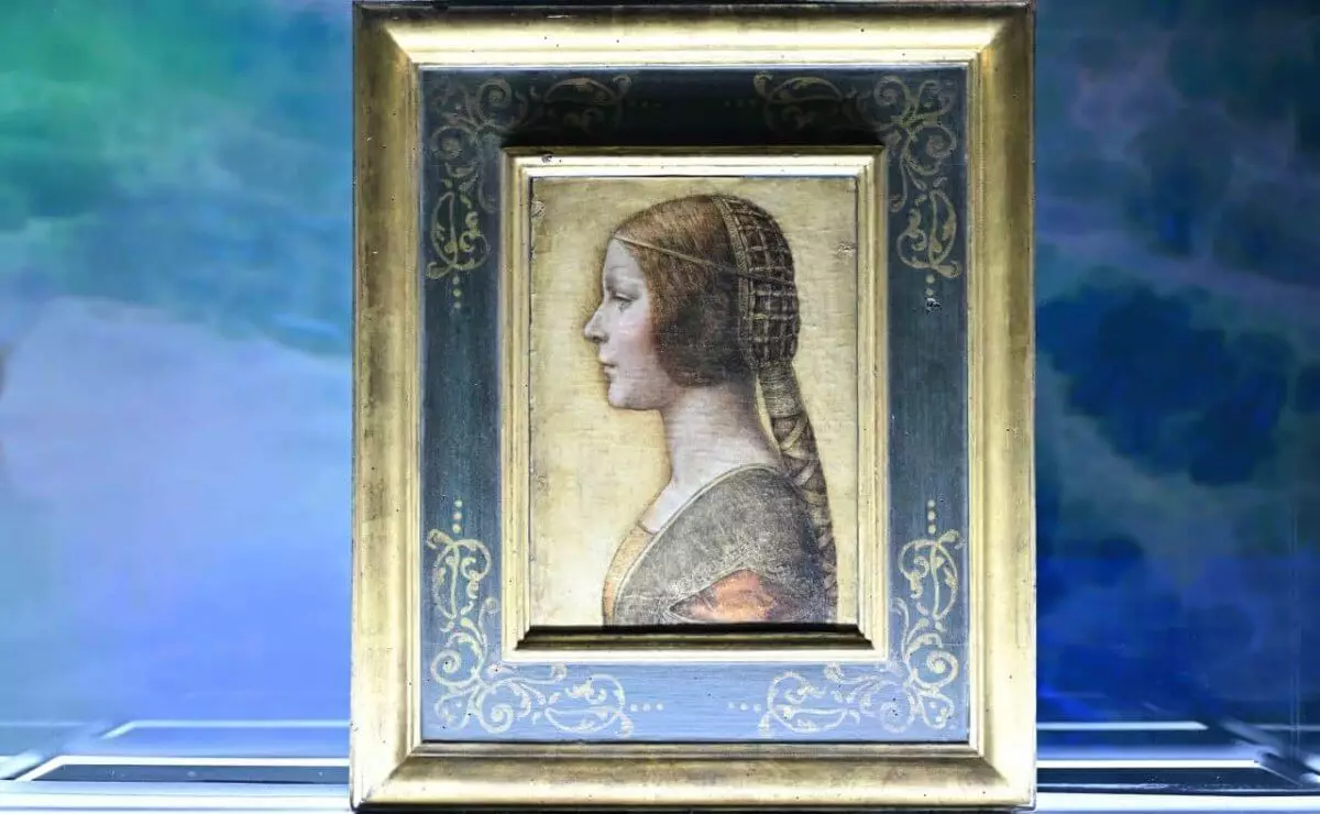Леонардо да Винчидің әйгілі La bella principessa картинасы Президентке көрсетілді