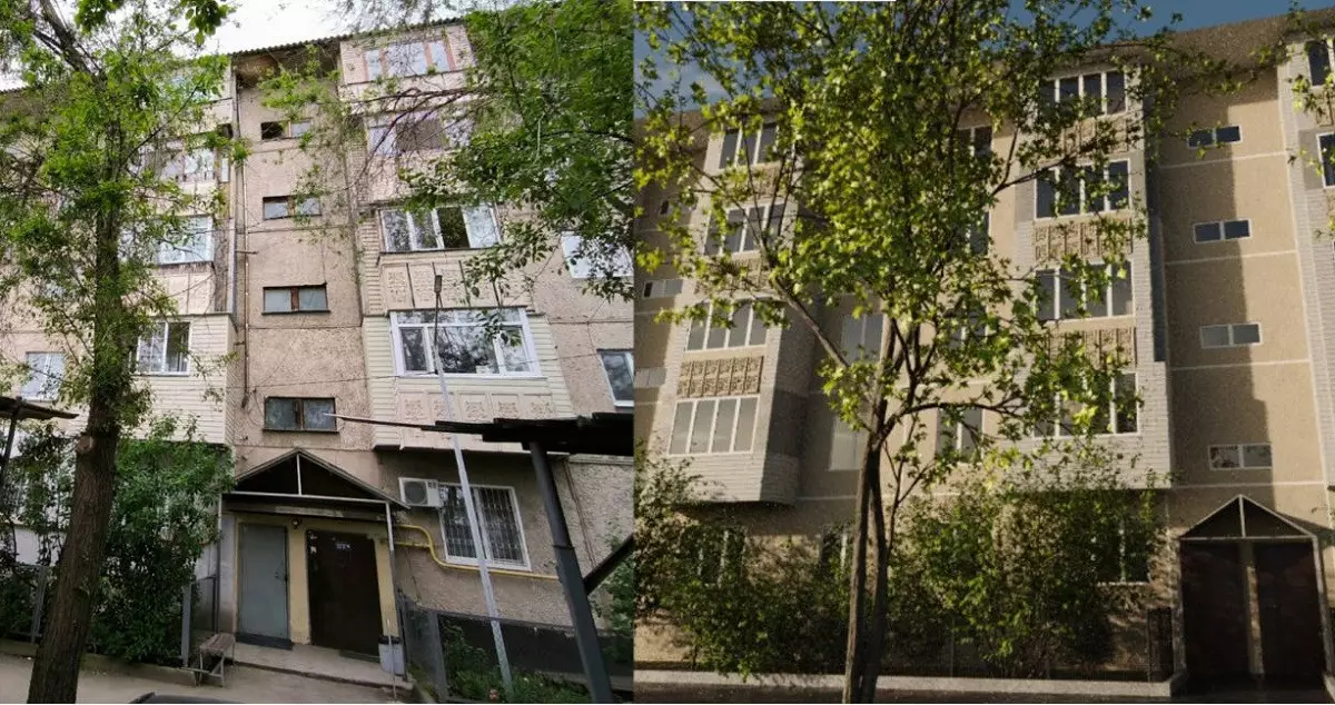В Алматы продолжают улучшать эстетический облик жилых домов