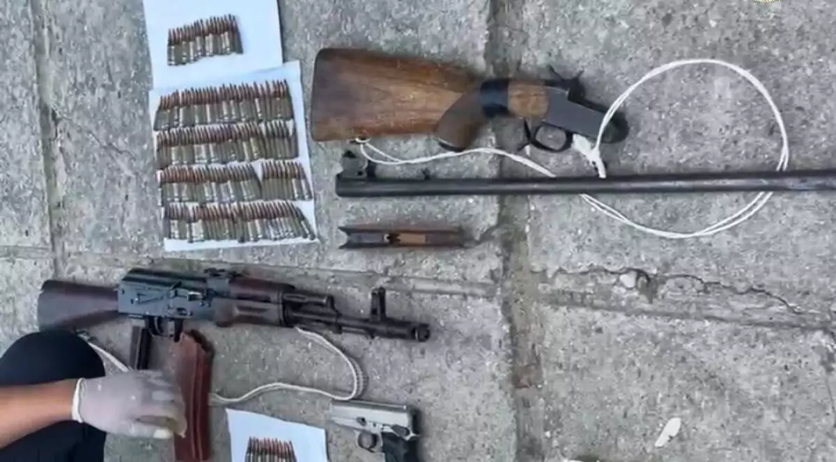 Незаконно хранящиеся оружия изъяла полиция в Туркестанской области