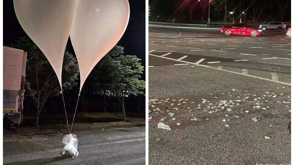 КНДР вновь запустила воздушные шары с мусором через границу