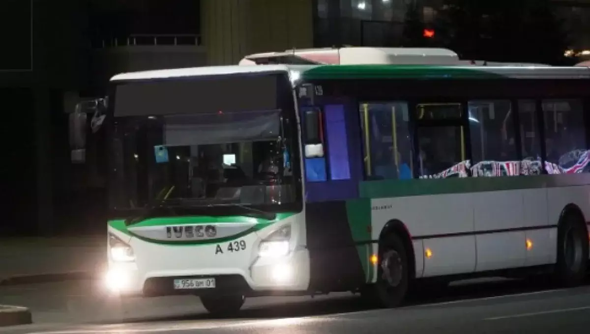Ночной автобус будет ездить до аэропорта в Астане