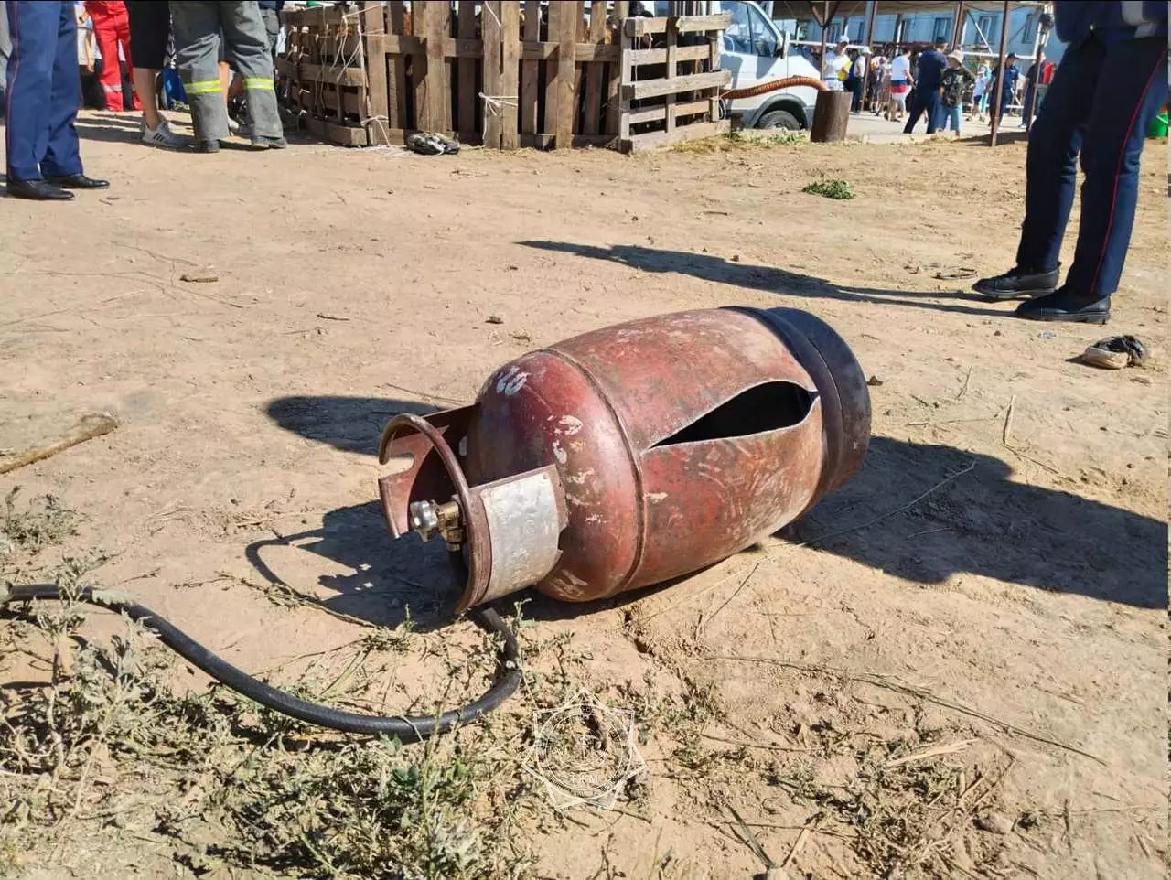 Газовый баллон взорвался на месте убоя скота в Уральске