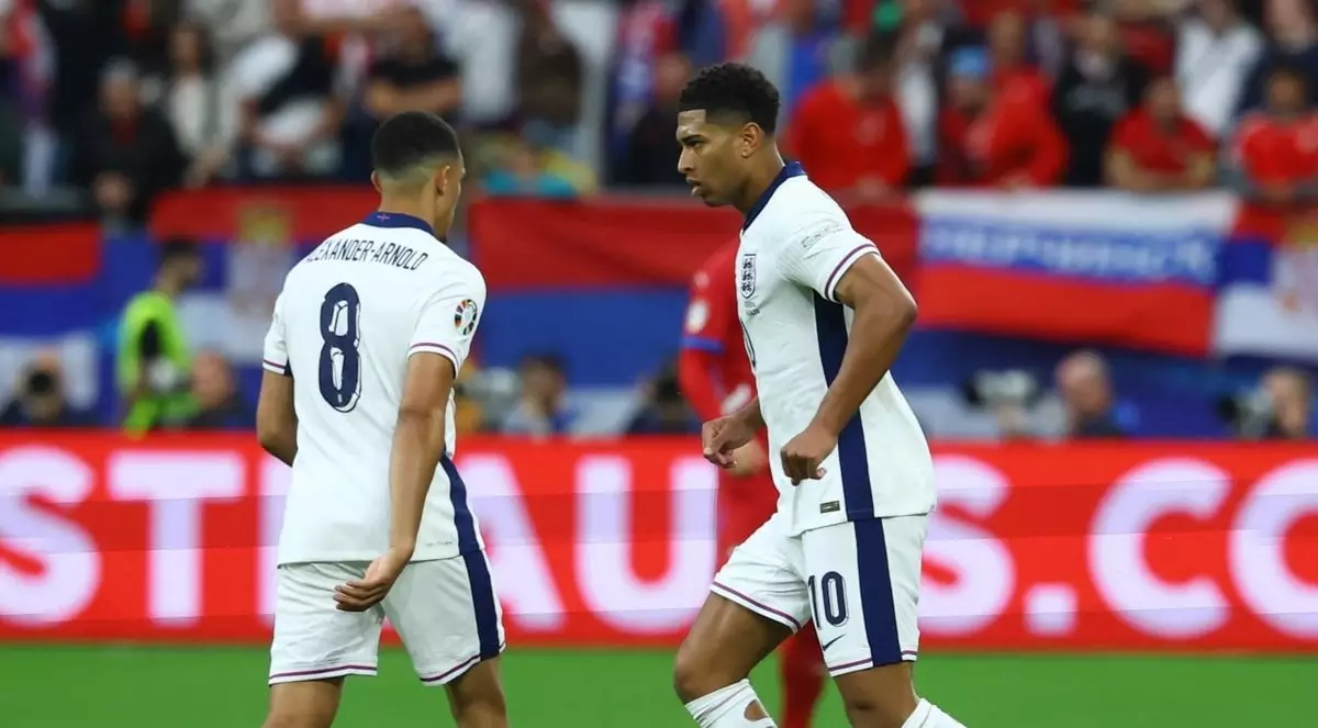 Сербия — Англия: Беллингем открыл счет в матче