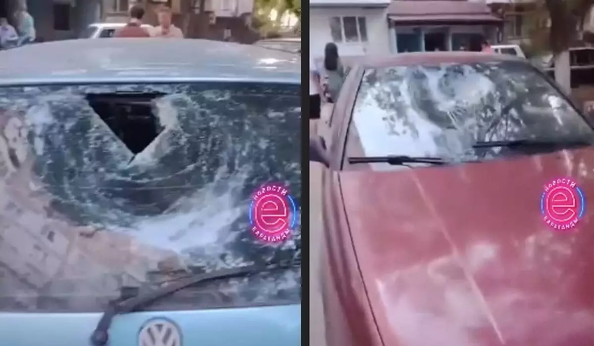 Мужчина разбил стекла автомобилей в Караганде (ВИДЕО)