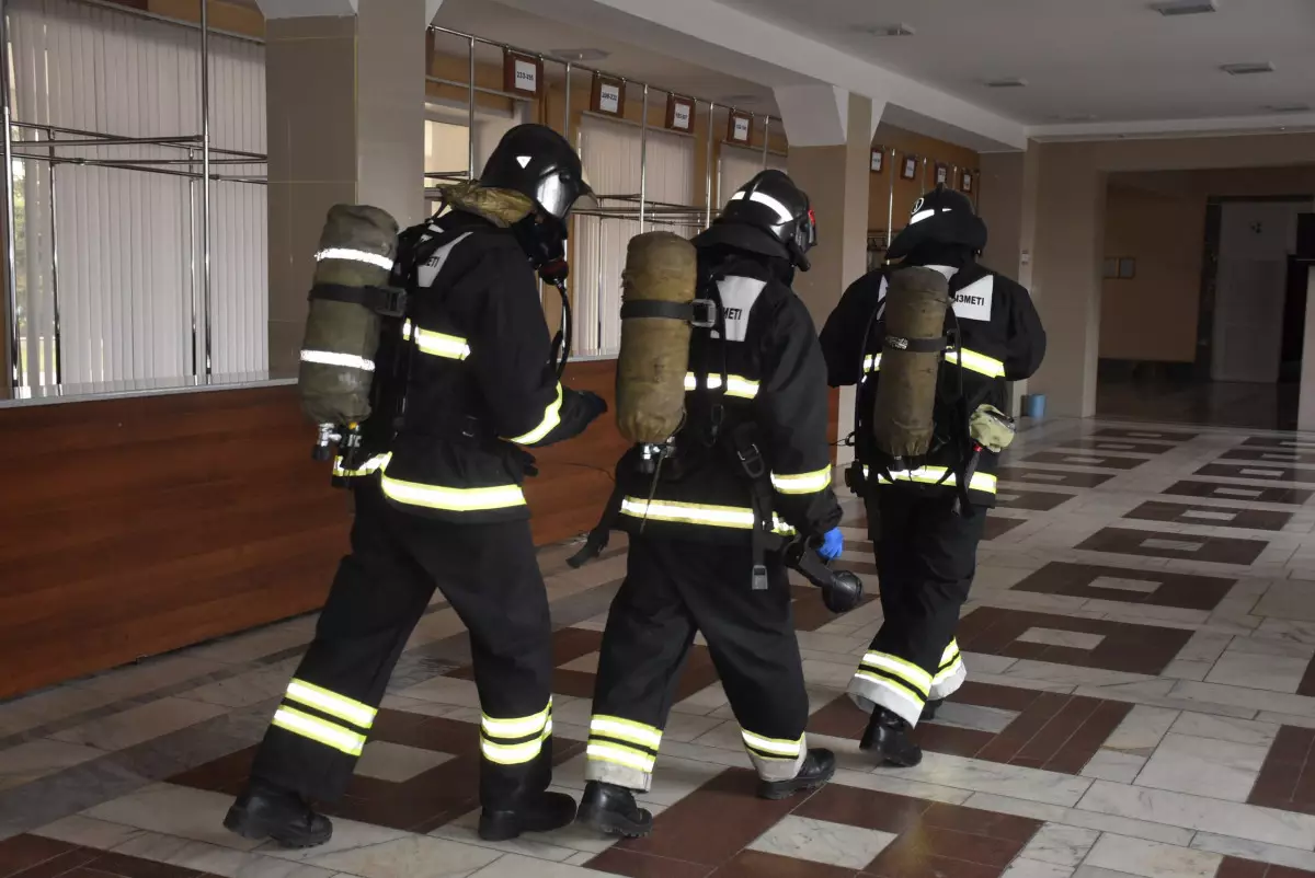Пожар произошёл в здании управления госдоходов Конаева