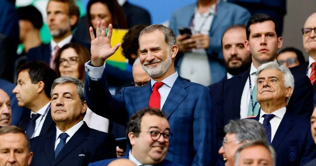 Король Испании Филипп появился на матче национальной команды с Италией на Евро-2024