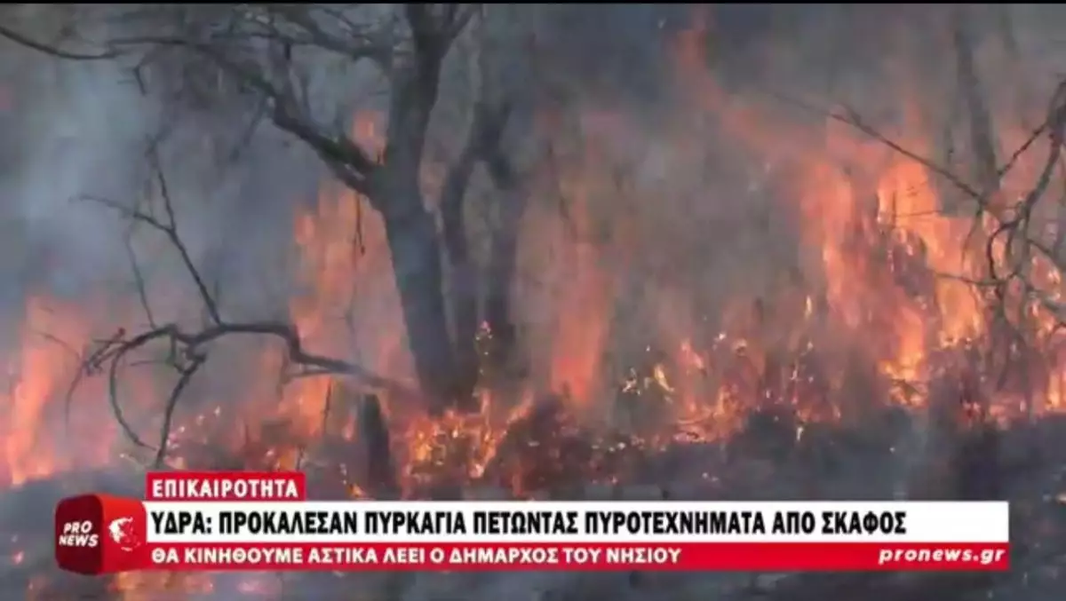 Казахстанские туристы устроили пожар на греческом острове