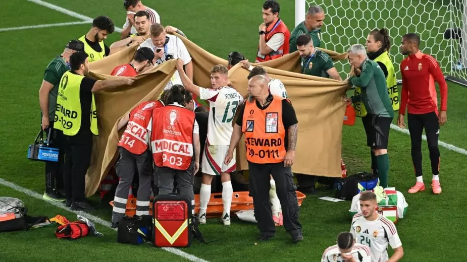Футболист сборной Венгрии потерял сознание в матче Евро-2024