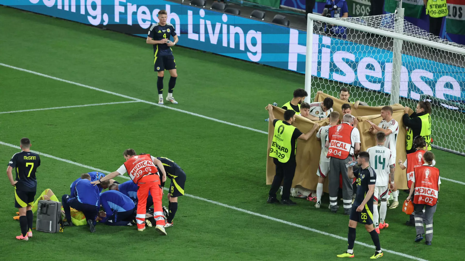 Евро-2024: жуткую травму получил игрок Венгрии в матче против Шотландии