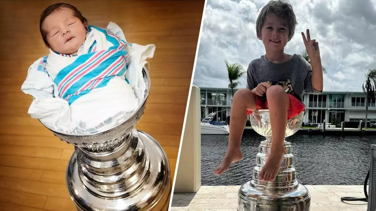 Тарасенко сделал фото с сыном в чаше Кубка Стэнли. В НХЛ отреагировали на два кадра с разницей в 5 лет