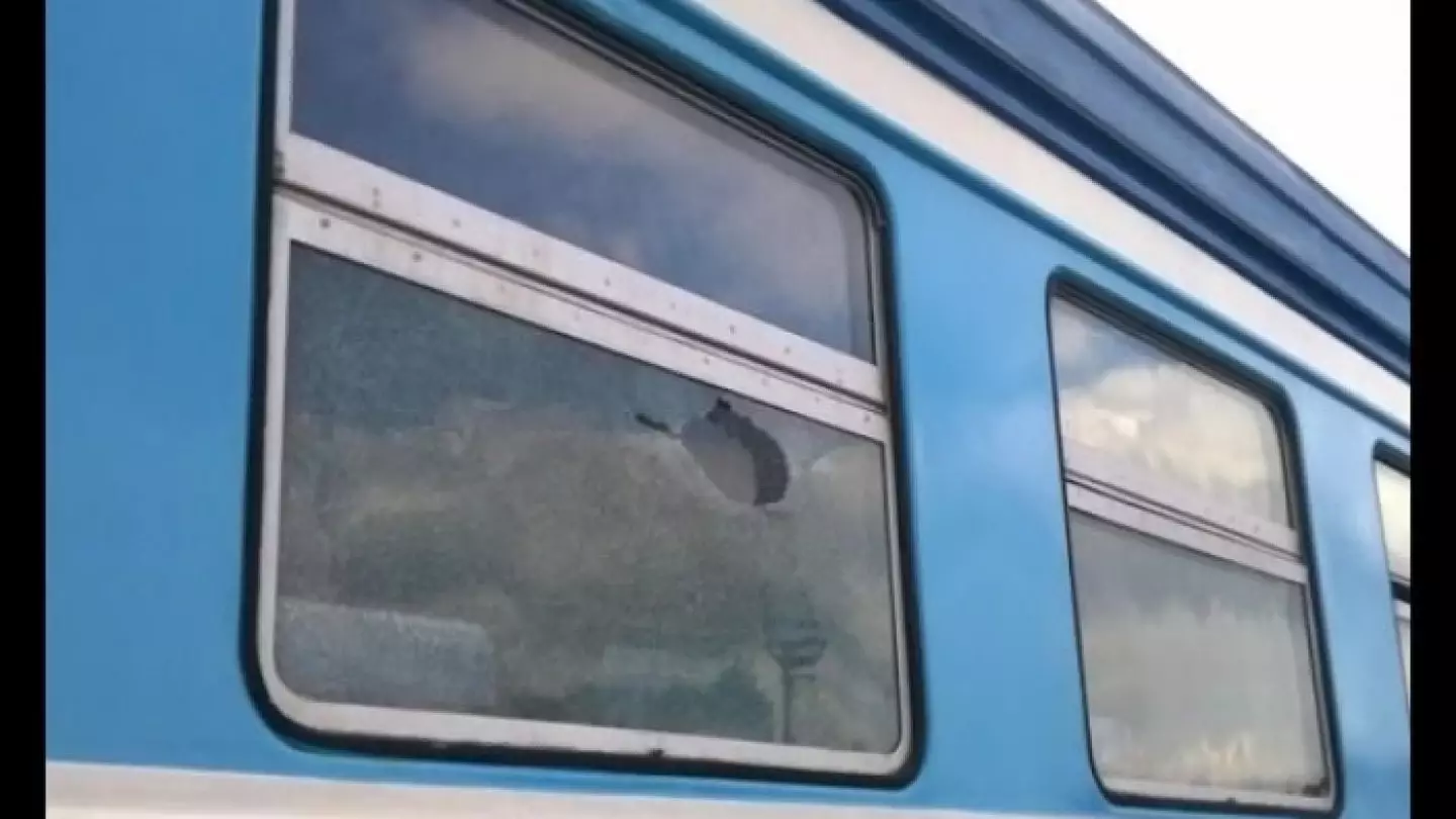 16-летний подросток камнем разбил стекло пассажирского поезда