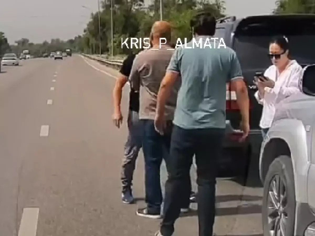 Мужчина помирил водителей на Капчагайской трассе - видео