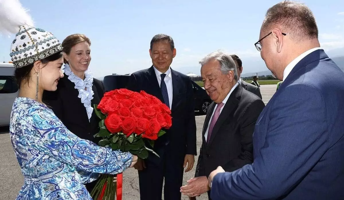 Генеральный секретарь ООН Антониу Гутерриш прибыл в Казахстан