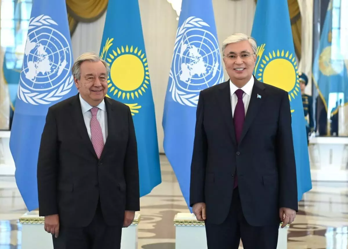 Токаев провел переговоры с генсеком ООН в Астане