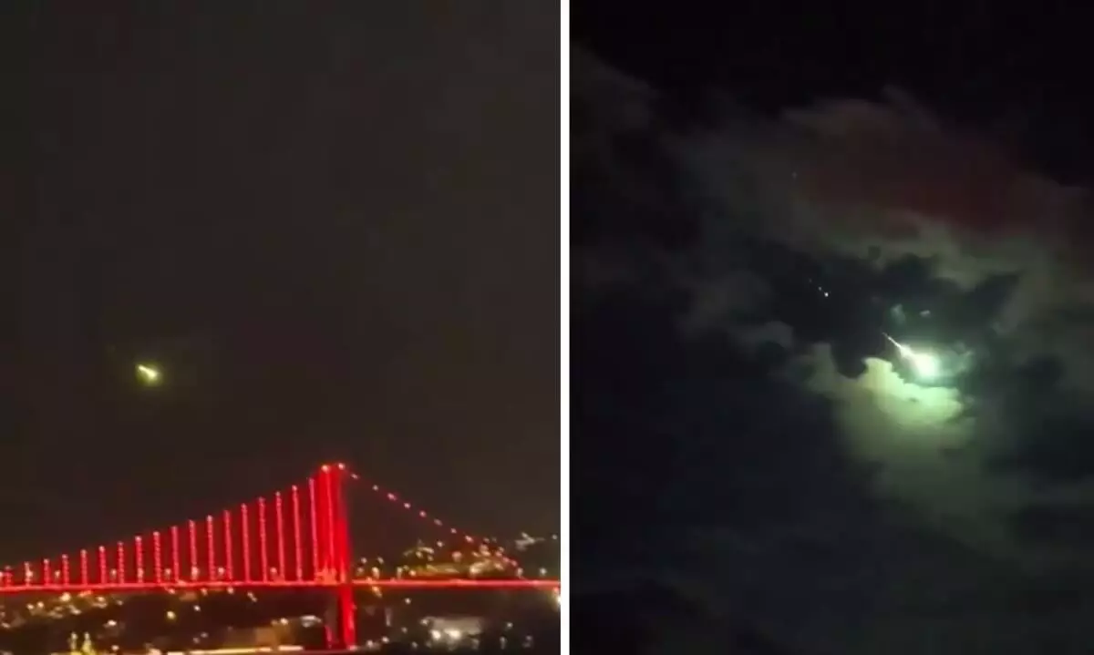 Падение метеорита наблюдали в Турции