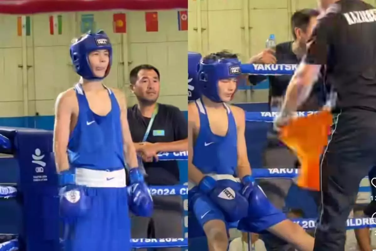 Казахстанский боксер расплакался из-за решения судей (ВИДЕО)