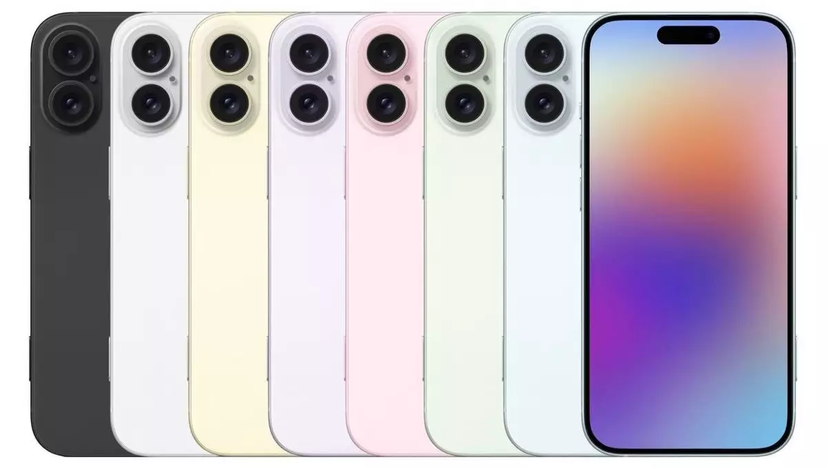 iPhone 16 будет представлен в семи цветах — на концепте показали их все