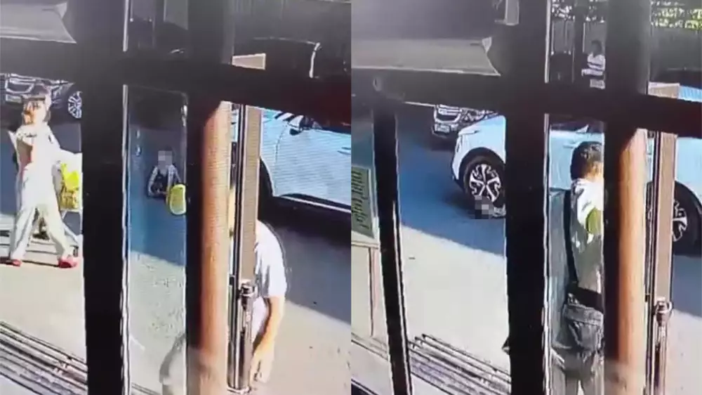 Страшный наезд авто на ребенка попал на видео в Жезказгане