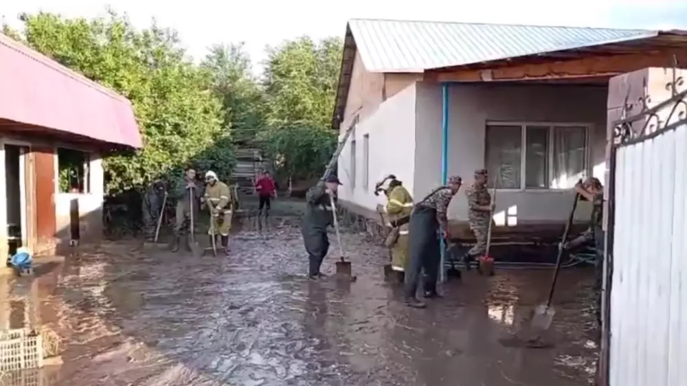 Грязевой поток сошел в селе Алматинской области: подтоплены дома
