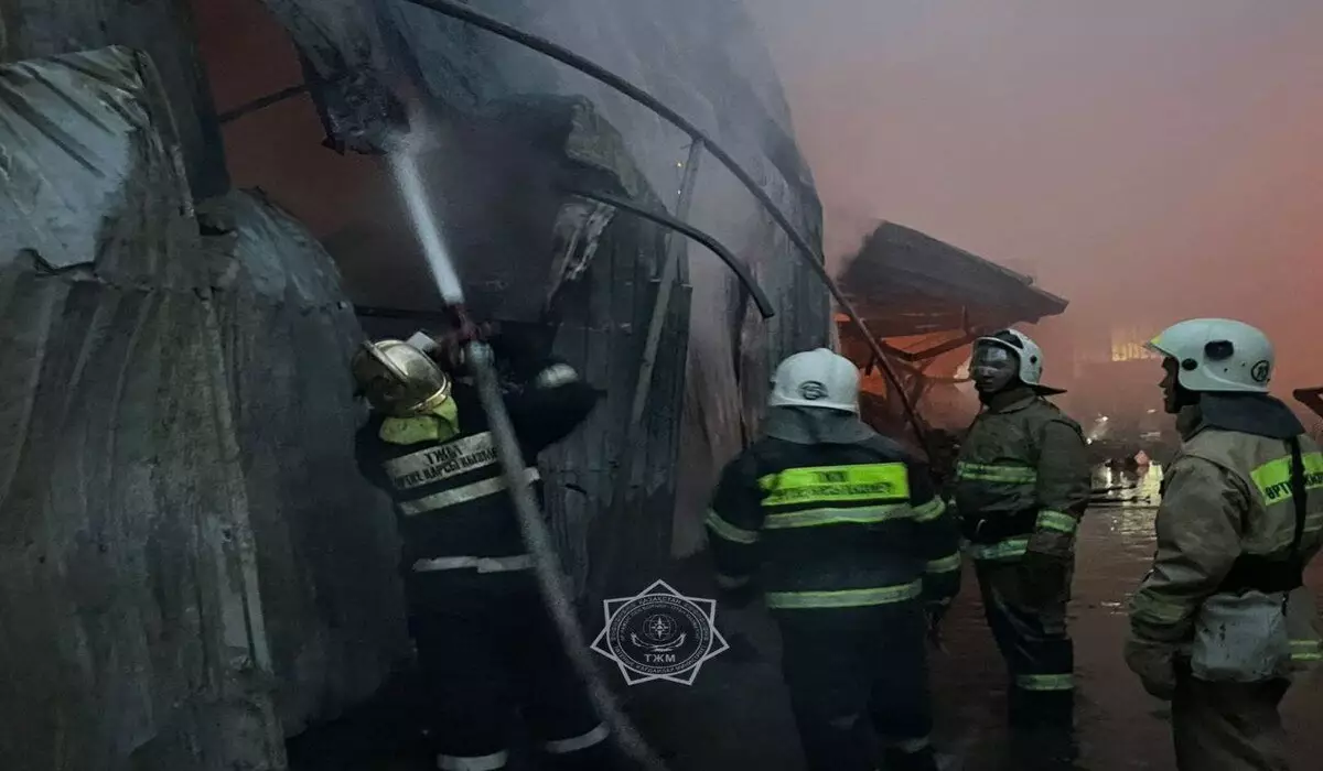 Причиной пожара на барахолке в Алматы могла стать гроза - МЧС (ВИДЕО)