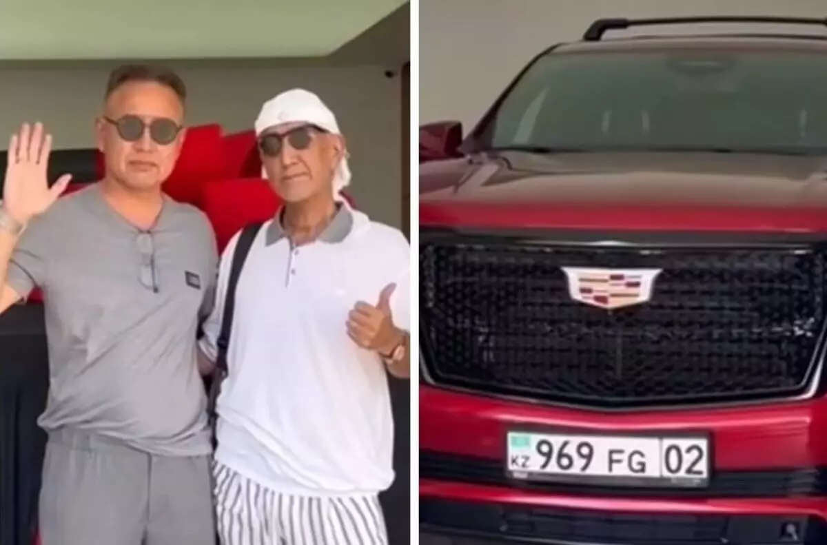Муж Баян Алагузовой подарил новый Cadillac Escalade узбекскому артисту (ВИДЕО)
