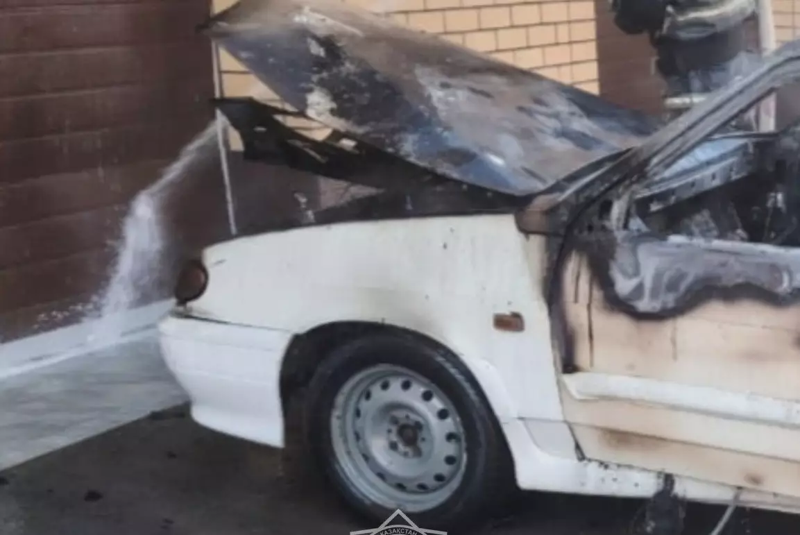 Авто загорелось в Кызылорде