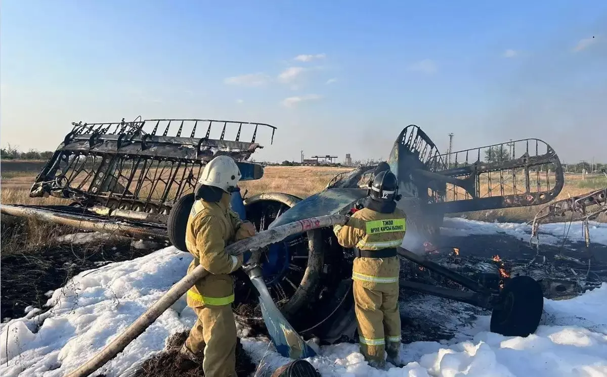 В Акмолинской области произошло крушение самолета