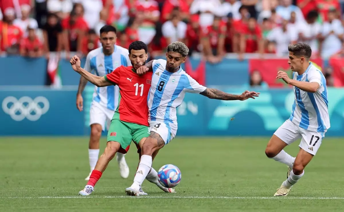 Аргентина ушла от поражения в матче с Марокко на старте Олимпийских игр-2024