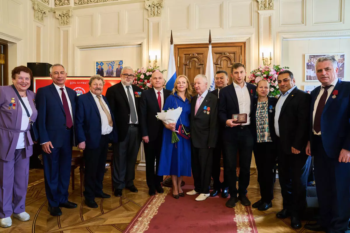 В ЦДШ прошел прием в честь 100-летия Федерации шахмат России