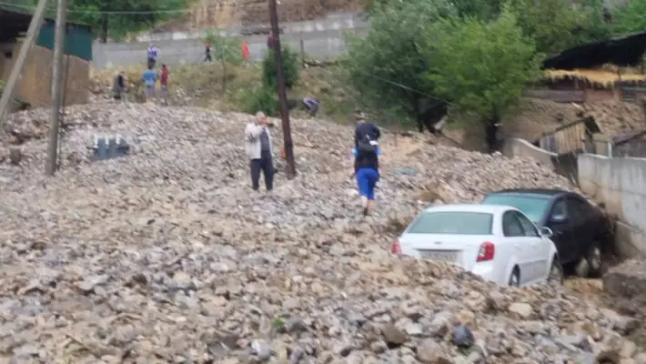 В Ферганской области сошли селевые потоки с камнями