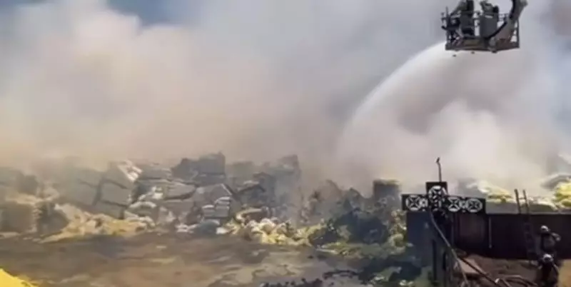 В Шымкенте произошло возгорание технической газовой серы