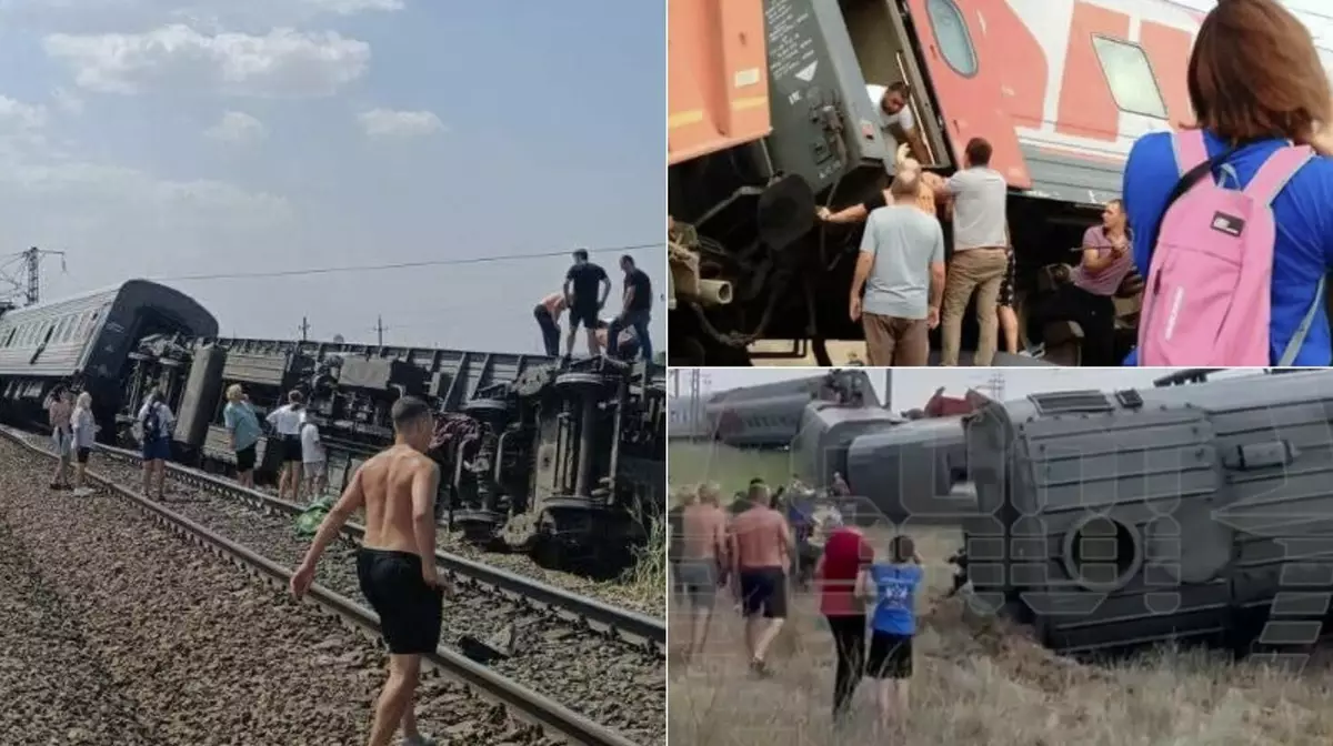 Крушение поезда в Волгоградской области: пострадало до 140 человек. ВИДЕО