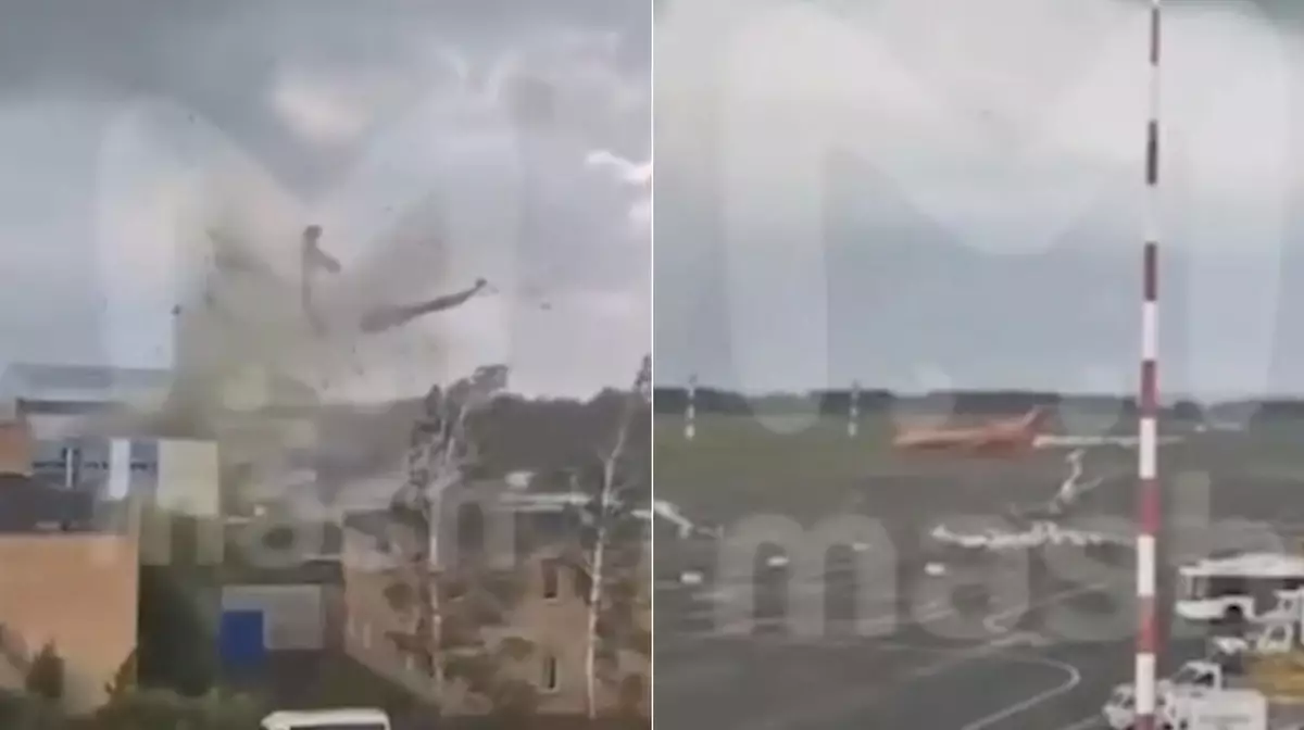 Разбитые самолеты и сорванные крыши: последствия урагана в Татарстане. ВИДЕО