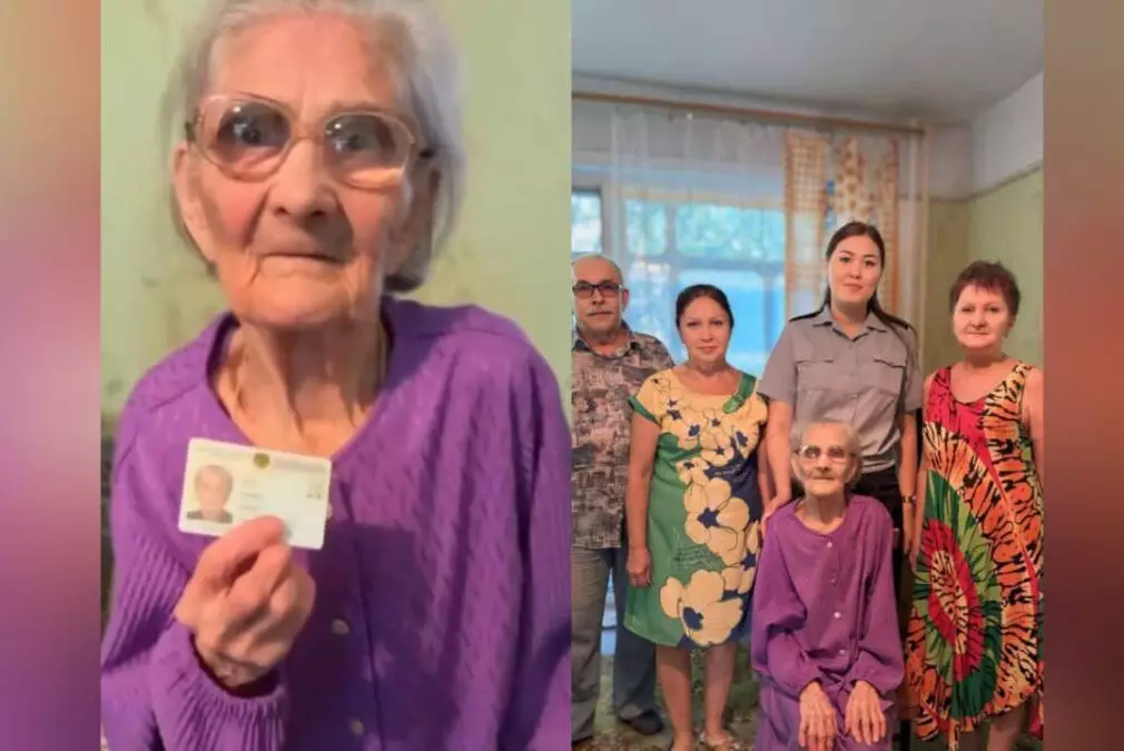 100-летней казахстанке в день рождения вручили новое удостоверение личности