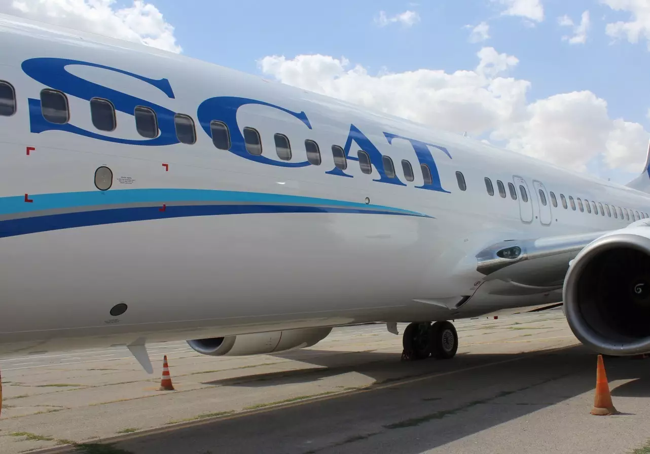 Фюзеляж самолета Boeing авиакомпании Scat получил повреждения в аэропорту Астаны