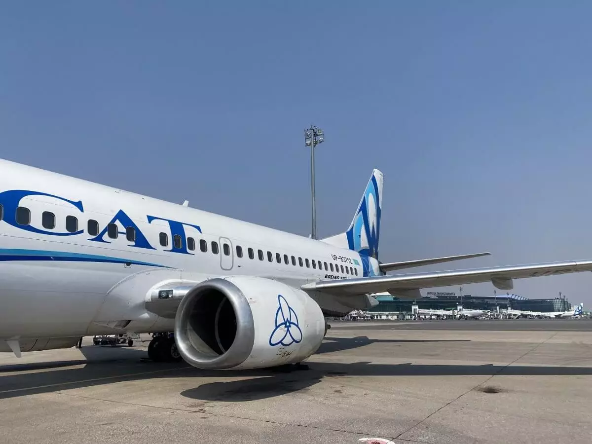 Фюзеляж самолета авиакомпании Scat повредили в аэропорту Астаны