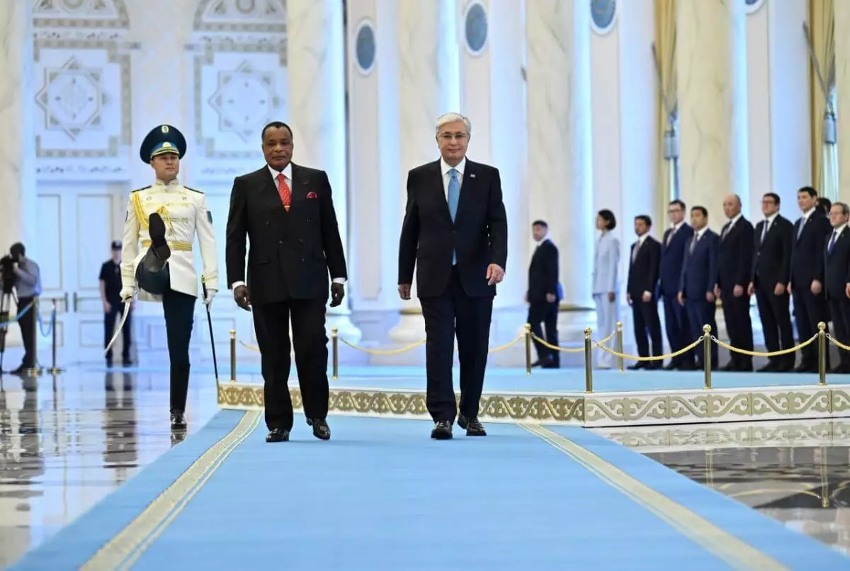 Токаев встретил президента Республики Конго
