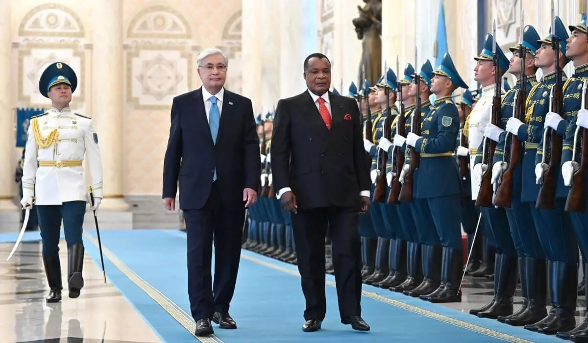 Қасым-Жомарт Тоқаев Конго президентін Ақордада қарсы алды