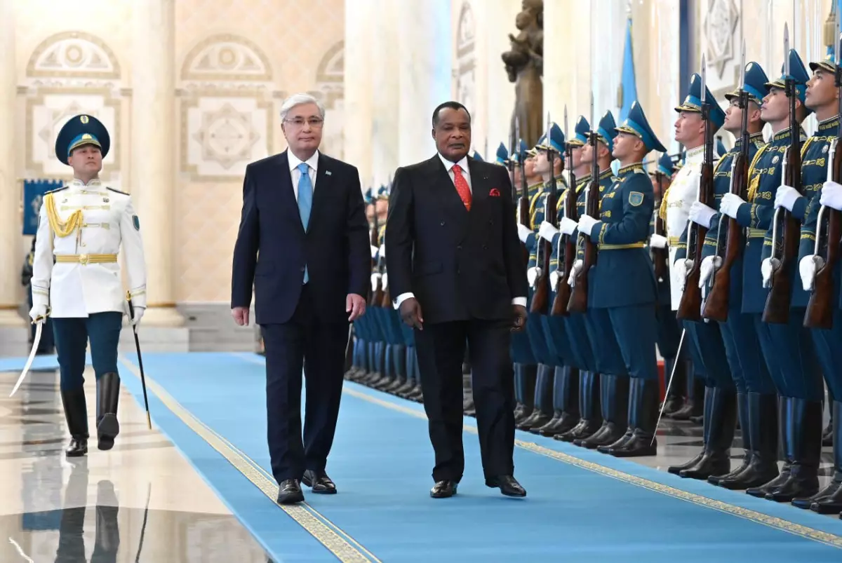Торжественная церемония встречи президента Конго состоялась в Акорде