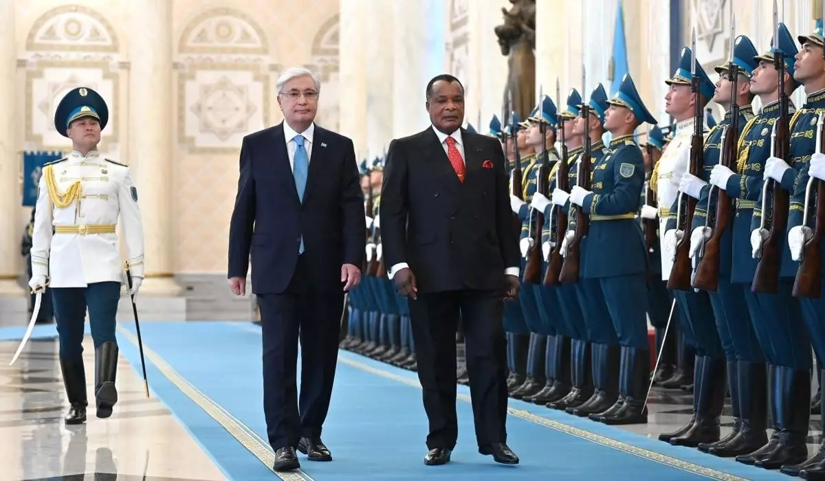 В Акорде торжественно встретили президента Конго (ВИДЕО)