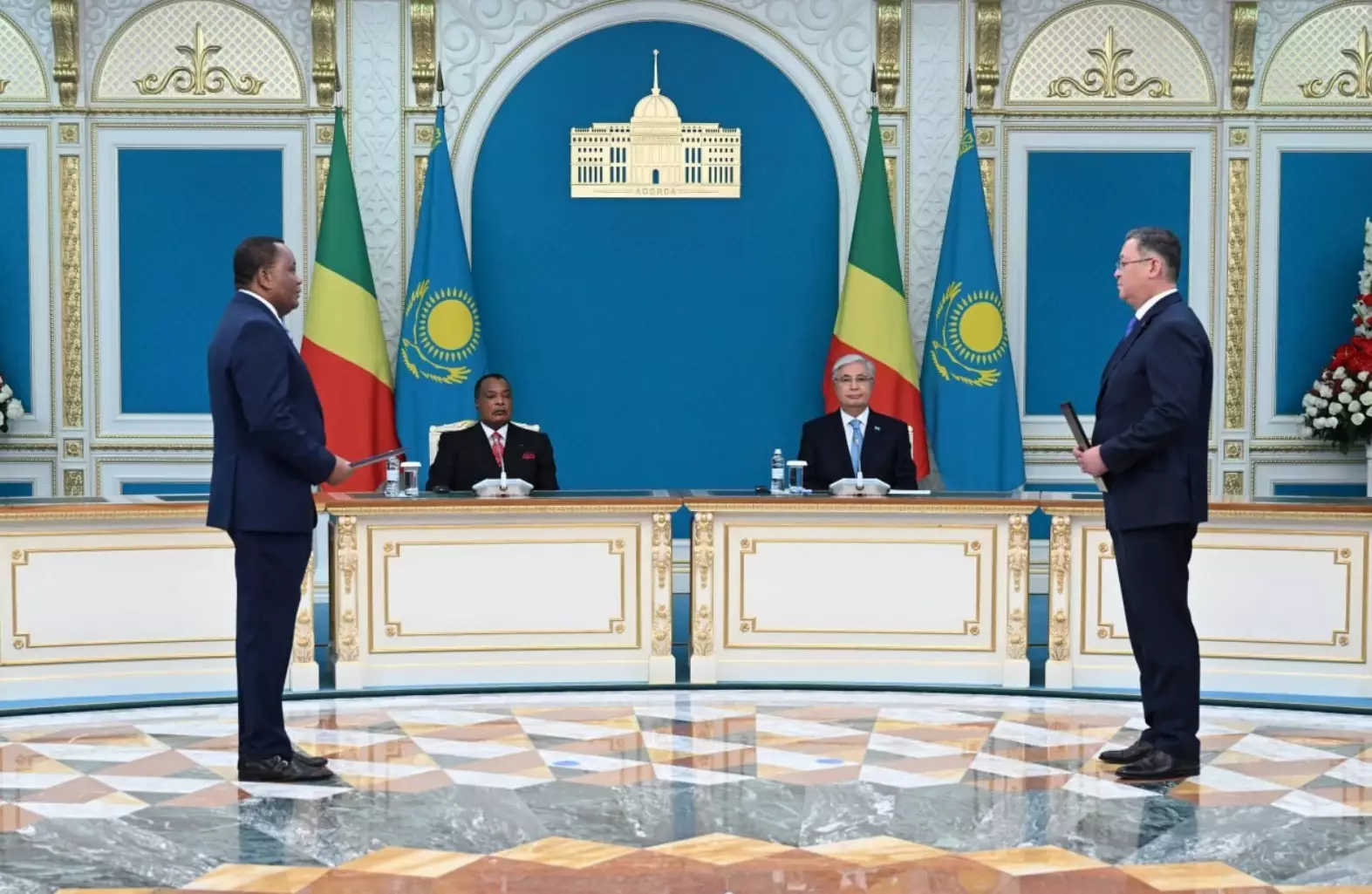 Ряд документов подписали в ходе официального визита президента Конго в Казахстан