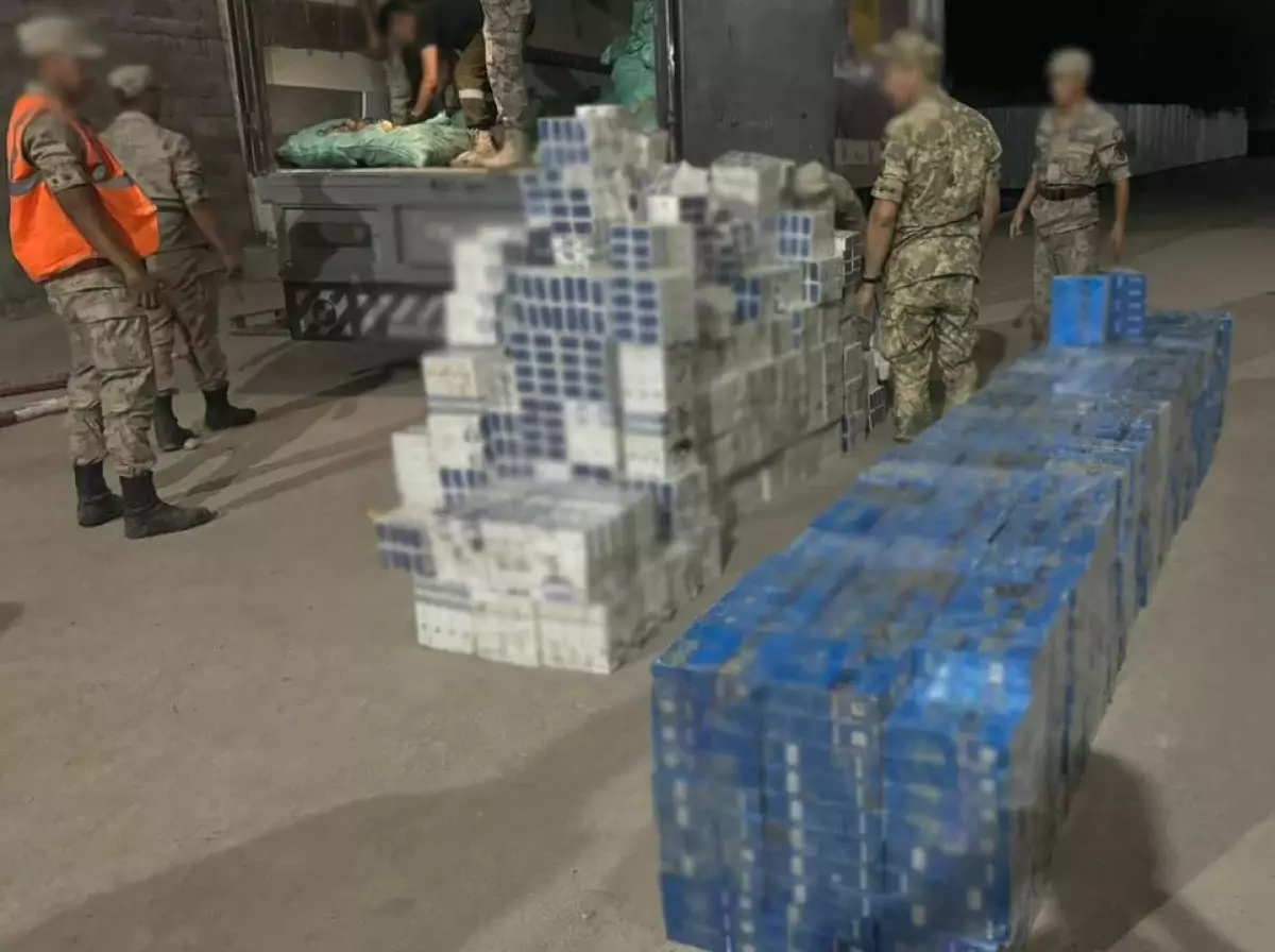 30 тыс пачек контрабандных сигарет пытались ввезти в Казахстан из Кыргызстана