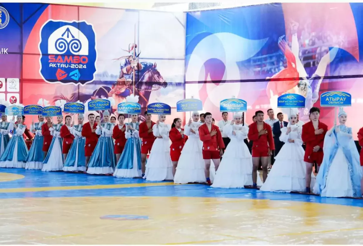 В Актау состоялась церемония открытия чемпионата РК по самбо