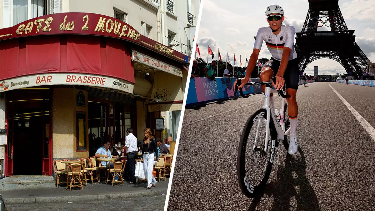 Немецкий велосипедист сходил в знаменитое кафе Парижа во время гонки. Там его интересовал туалет