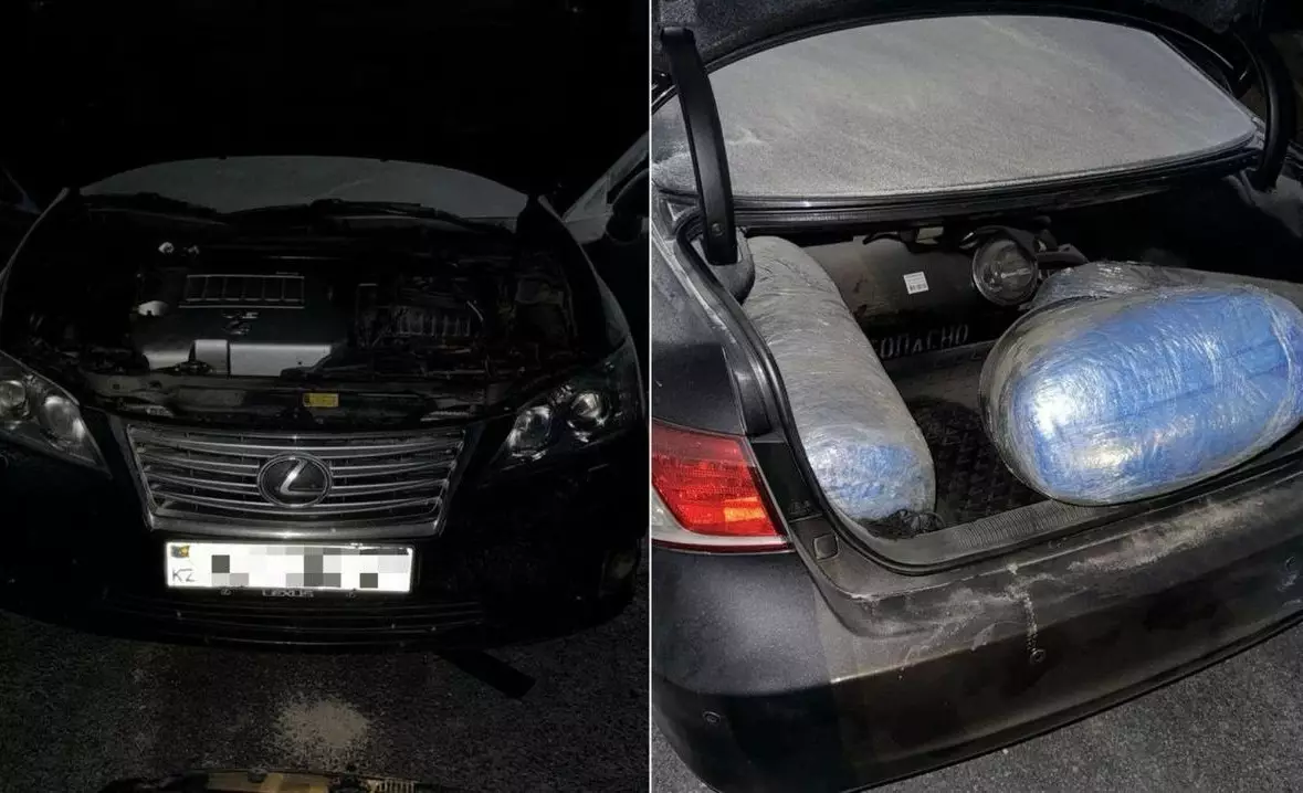 Авто с наркотиками облили бензином и пытались поджечь при задержании в Жамбылской области