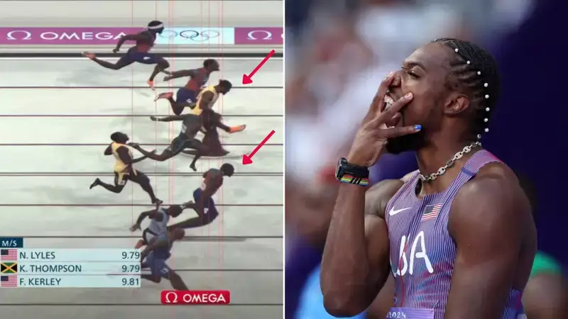На финише спортсменов разделили примерно 5 см в беге на 100 метров на Олимпиаде