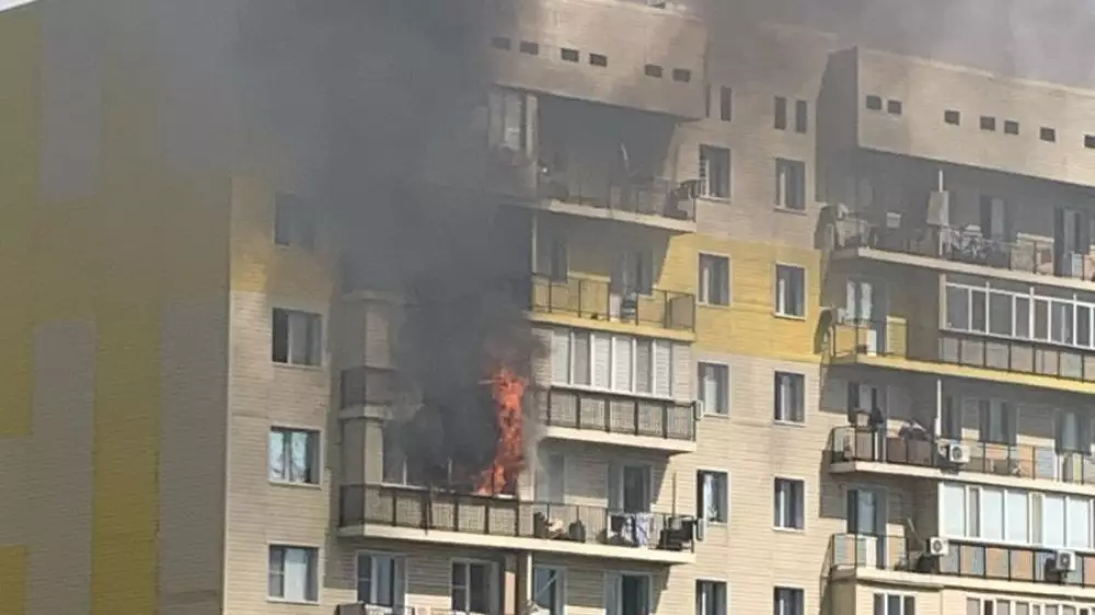 Квартира загорелась в одном из ЖК под Алматы