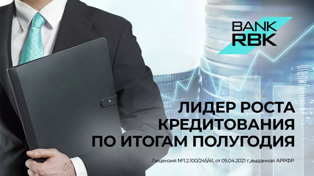 Bank RBK признан лучшим банком первого полугодия по росту кредитования