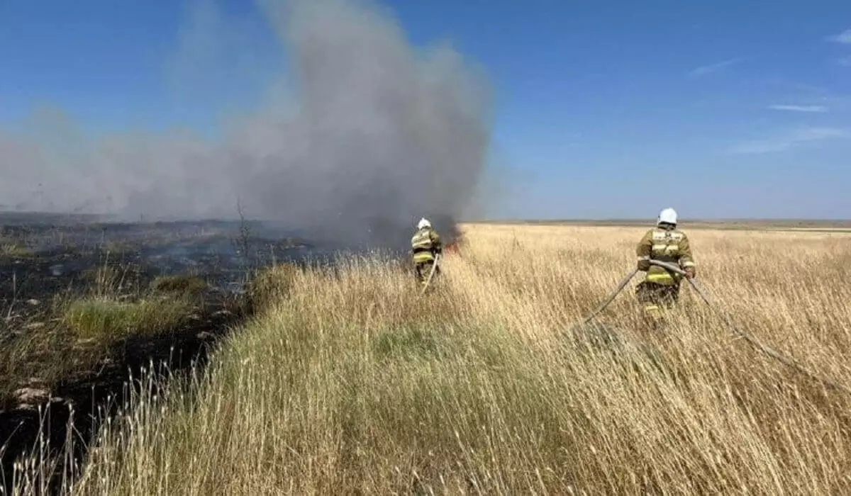 Абай облысында өрт сөндірушілер 2 тәулік бойы қызыл жалынмен күресті (ВИДЕО)